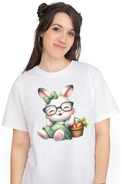 StoryGift Romania Tricou Femei cu o iepuroaica in rochita verde, ilustratie, ...