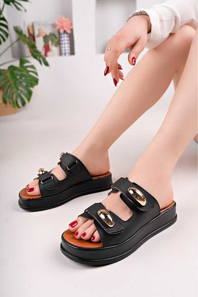 BAHRİNA Double Velvet Ortapedic Slippers