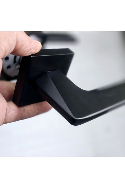 ARON New Tria Slim Luxury Square Badge Room Type (Matte Black) Door Handle Aluminum Stainless