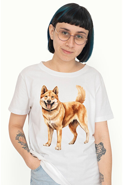 StoryGift Romania Tricou Femei cu un catel blanos cu limba scoasa, ilustratie...