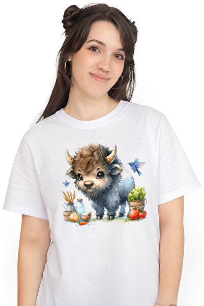 StoryGift Romania Tricou Femei cu un pui de zimbru, ilustratie, pasarele alba...