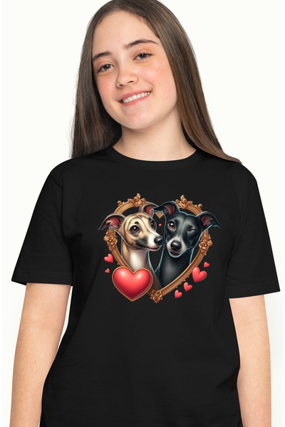 StoryGift Romania Tricou Femei cu o catelusa si un catel care stau intr-un ca...