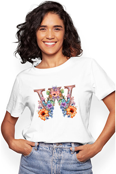 StoryGift Romania Tricou Femei cu litera "W", ilustratie, pentru copii, scoal...