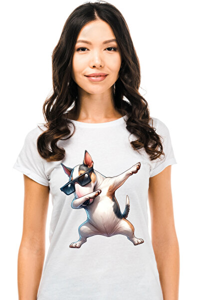 StoryGift Romania Tricou Femei cu un catel cu ochelari care danseaza, ilustra...