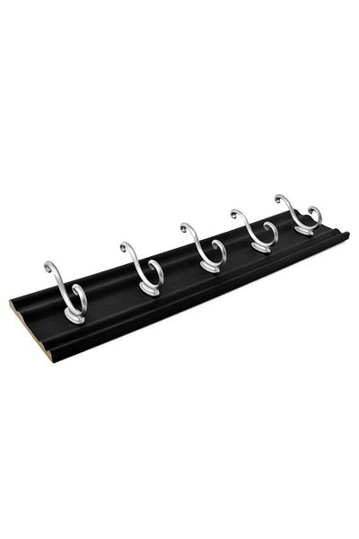 Generic Wooden Wall Clothes Hanger, 6 Hooks