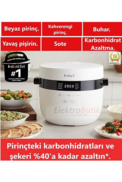 INSTANT Pot Çok Amaçlı Hızlı Pilav Pişirici ve Buharlı Pişirici