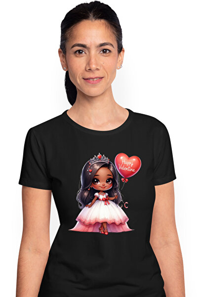 StoryGift Romania Tricou Femei cu o fetita care tine un balon cu mesajul "Hap...