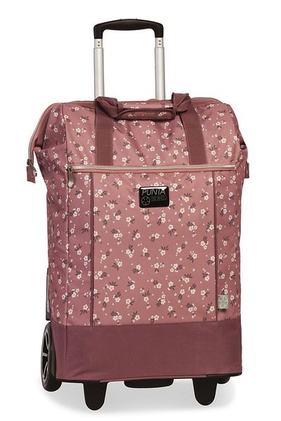 Punta Shopping Bag With Wheels F10303, 62 X 38 X 28 Cm, 40 L, Rose Flowers