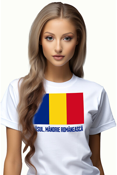 StoryGift Romania Tricou Femei Mesaj haios drapel steag Romania, text RASUL, ...