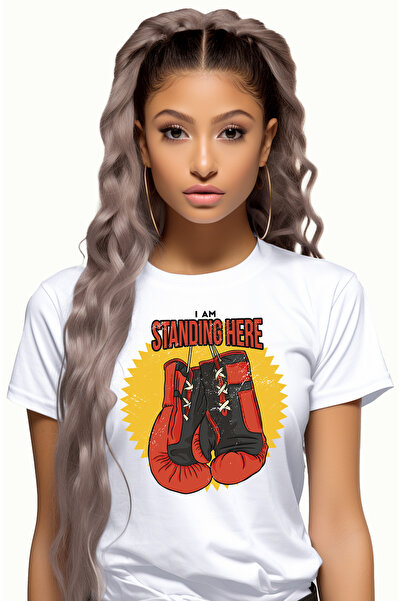 StoryGift Romania Tricou Femei Cu Text In Engleza Motivational I Am Standing ...