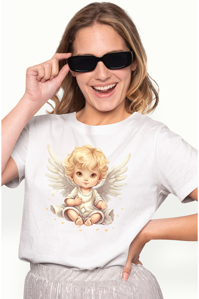 StoryGift Romania Tricou Femei cu un copilas cu aripi de ingeras, ilustratie,...