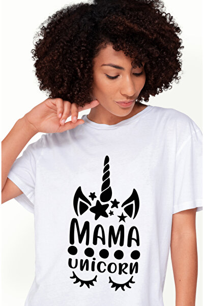 StoryGift Romania Tricou Femei cu textul "Mama unicorn" - creatura fantastica...
