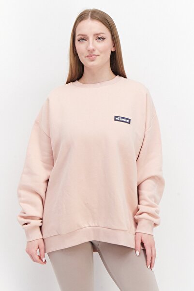 Ellesse Women Sportswear Fit Long Sleeve Brand Logo Outdoor Sweatshirt, Pink
