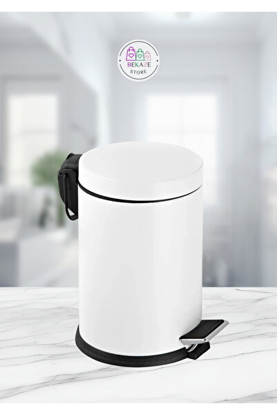 BEKAZE سلة مهملات الحمام بدواسة من الفولاذ المقاوم للصدأ سعة 3 لتر – حجم صغير...