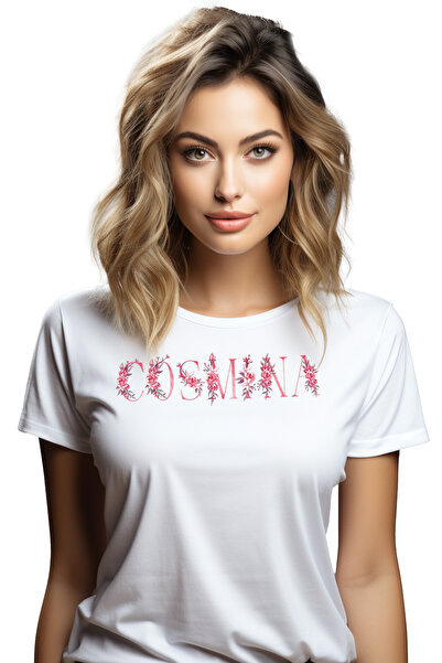 StoryGift Romania Tricou Femei Cu Numele Cosmina, Floral, Colorat, Creativ, F...