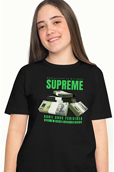 StoryGift Romania Tricou Femei Supreme - Banii Aduc Fericirea, cu imprimeu pe...