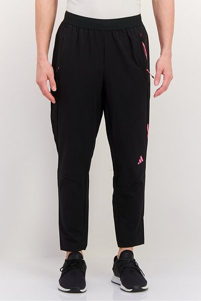 adidas Men Sportswear Fit Brand Logo Training Trackpants, Black