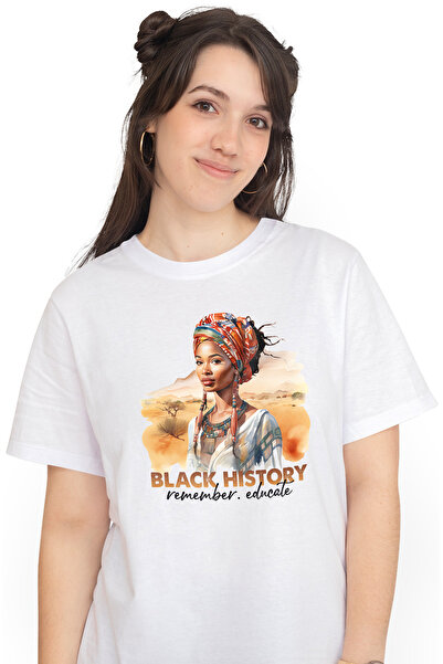 StoryGift Romania Tricou Femei cu o femeie neagra din Africa cu mesajul "Blac...