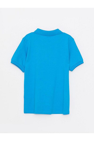 LC Waikiki Tricou pentru băiat din bumbac cu mânecă scurtă de bază cu gât polo (W2)