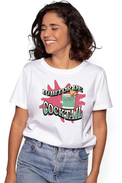 StoryGift Romania Tricou Femei Iubitor de cocktail pahar alcool petrecere cu ...