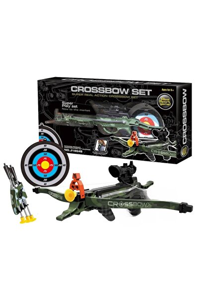 ACTION ONE Crossbow with 3 arrows, target and camouflage sheath, 51x44x29cm