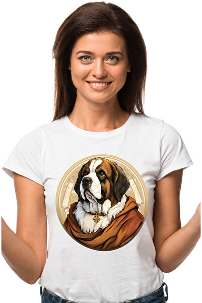 StoryGift Romania Tricou Femei cu un caine serios, ilustratie, imbracat in ca...