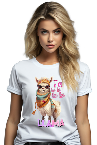 StoryGift Romania Tricou Femei cu lama cu mesajul "Fa La La La La Llama", esa...