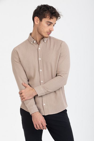 Klothy ΑΝΔΡΙΚΟ ΠΟΥΚΑΜΙΣΟ 100% ΒΑΜΒΑΚΙ ΠΛΥΝΤΗΡΙΟ SLIM FIT