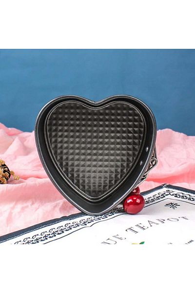 PUFO Tavă de copt metalică intrinsecă în formă de inimă, cu bază detașabilă, 24 cm