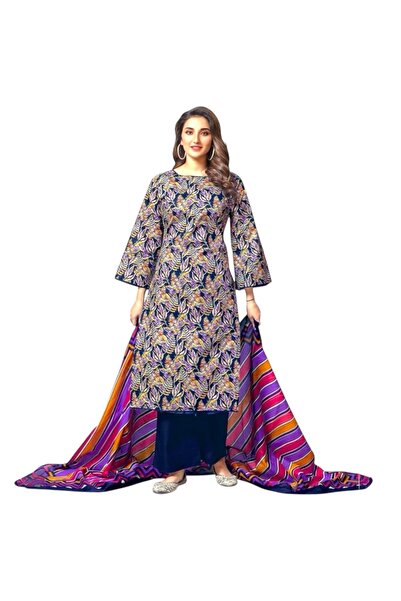 MAJESTIC STYLE FASHION مجموعة لاون الفاخرة غير المخيطة مع دوباتا قطنية - مجمو...