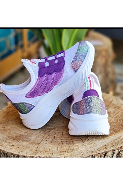 Pandalina kız çocuk ORTOPEDİK spor ayakkabı hologram parlak simli Phylon (hafif) sneaker