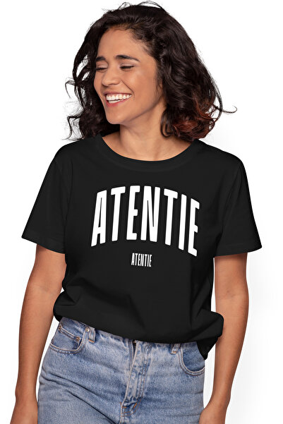 StoryGift Romania Tricou Femei Cuvantul Atentie, Motivational, Self Help, Int...