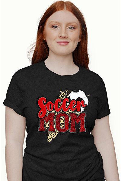 StoryGift Romania Tricou Femei cu o minge de fotbal cu mesajul "Soccer mom", ...