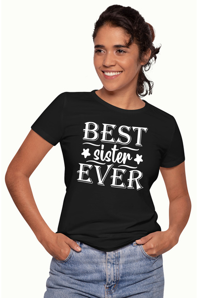 StoryGift Romania Tricou Femei cu stelute pentru cea mai tare sora dintotdeau...