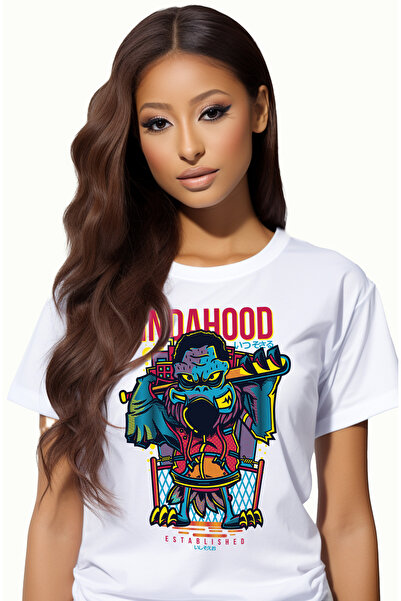 StoryGift Romania Tricou Femei Cu Pasare Bizara CU Bata De Baseball In Cartie...