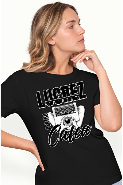 StoryGift Romania Tricou Femei Lucrez pentru cafea computer laptop energie cu...