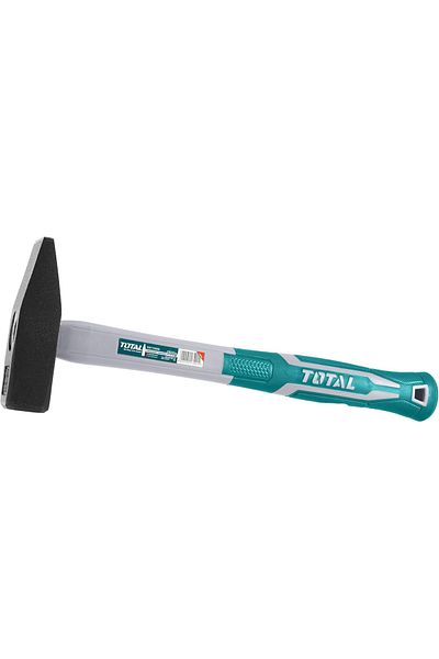 TOTAL 500g Fibreglass Handle Machinist Hammer, Drop Forged, Carbon Steel THT715006