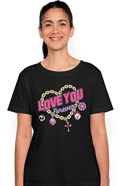 StoryGift Romania Tricou Femei cu mesajul "Love you forever", pentru totdeaun...