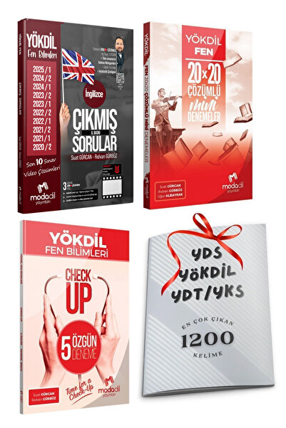 Modadil Yayınları Yökdil Fen Çıkmış Sorular - Yökdil Fen 20x20 Deneme + 5 Den...