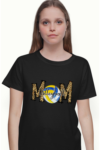 StoryGift Romania Tricou Femei cu mesajul "Volleyball Mom", minge de volei, m...