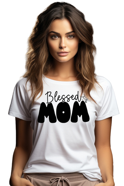 StoryGift Romania Tricou Femei pentru o mama iubita si binecuvantata cu textu...
