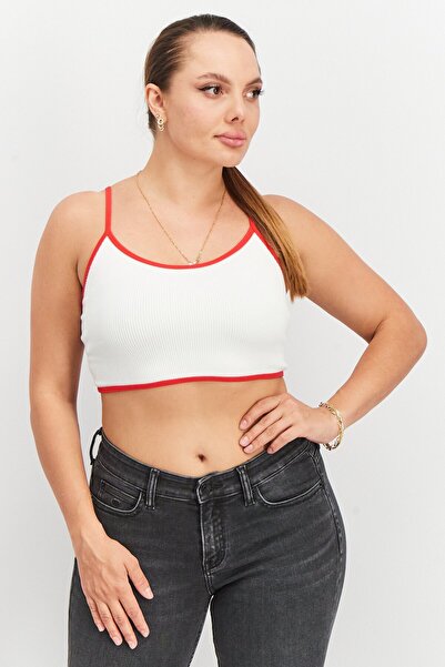 XOXO Women 2 Pack Round Neck Sleeveless Textured Tops, Off White Combo