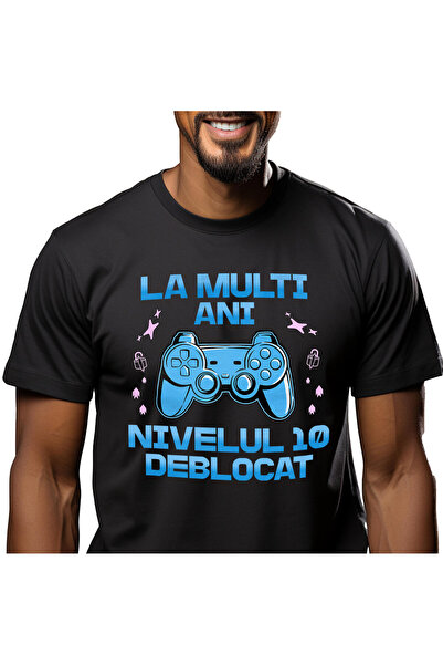 StoryGift Romania Tricou Barbati cu Maneta Joc Video Lume Digitala, Gamer, Co...