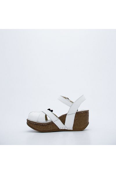 CONSUELO Orthopedic Wedge Heeled Leather Sandals 11416