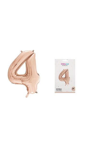 TATLI GÜNLER 34" Foil Balloon Number 4 Rose Gold