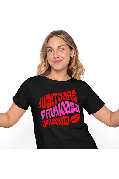 StoryGift Romania Tricou Femei cu Bizar Colorat femeie Iubitoare Fericita Apr...