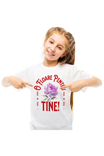 StoryGift Romania Children's T-shirt with massive pink flower, Romantic Love ...