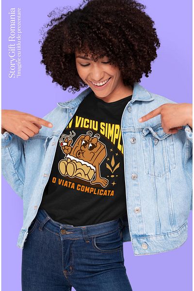 StoryGift Romania Tricou Femei cu Tableta De Ciocolata Relaxare Fumand Iubitorii De Ciocolata Si T,Black_S