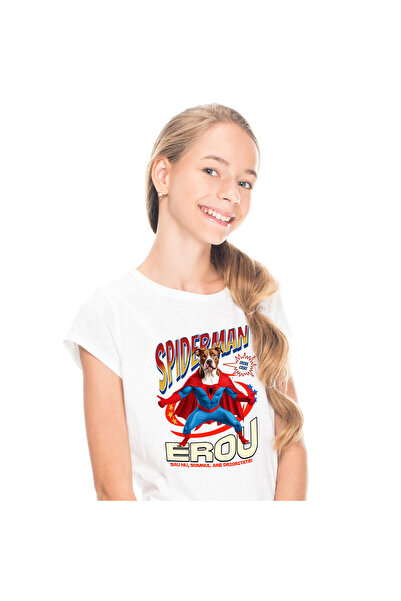 StoryGift Romania Tricou Copii cu PITBULL Caine In Costum de SpiderMan cu Pel...