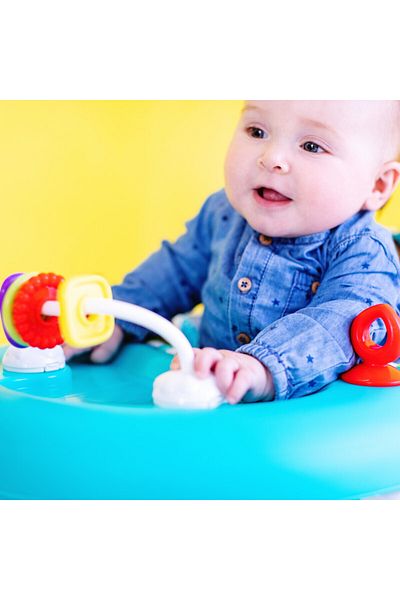 Bright Starts Giggling Safari – Jungle-themed Baby Walker With Toy Station, 6 Months
